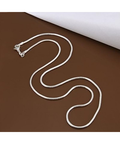 5 Pieces 925 Sterling Silver Plated 2mm Snake Chain Necklace Jewelry (20 Inch) 18 Inch $9.87 Necklaces