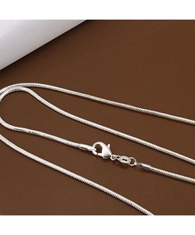 5 Pieces 925 Sterling Silver Plated 2mm Snake Chain Necklace Jewelry (20 Inch) 18 Inch $9.87 Necklaces