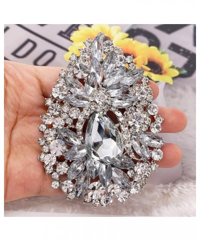 Huge Big Large Flower Statement Brooches and Pins Scarf Decoration Gold Tone Silver $14.40 Brooches & Pins