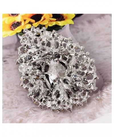 Huge Big Large Flower Statement Brooches and Pins Scarf Decoration Gold Tone Silver $14.40 Brooches & Pins