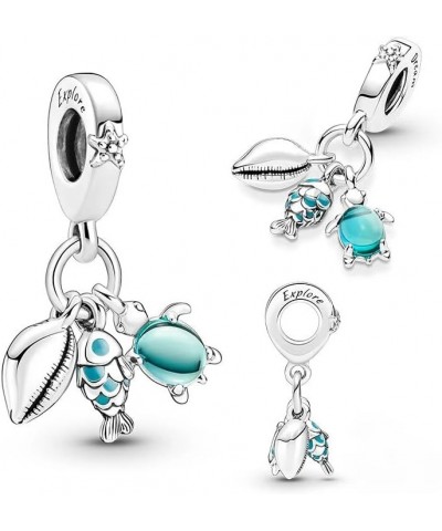 Sea Turtle Charms Fit Bracelets Octopus Starfish 925 Silver Bulldog Dolphin Jellyfish Beads Jewelry SSS-1401 PJT176-5 $9.24 B...