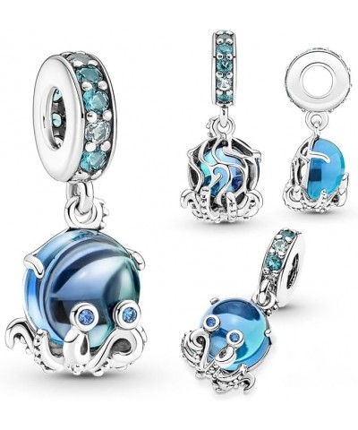 Sea Turtle Charms Fit Bracelets Octopus Starfish 925 Silver Bulldog Dolphin Jellyfish Beads Jewelry SSS-1401 PJT176-5 $9.24 B...