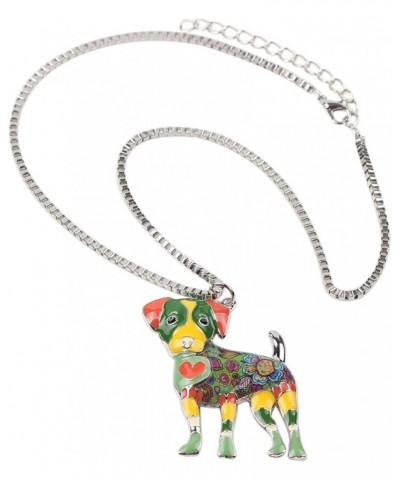 Love Heart Enamel Zinc Alloy Metal Jack Russell Necklace Dog PETS Animal pendant Unique Design 18 Green $8.63 Necklaces