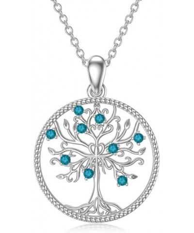 Tree of Life Necklace for Women 925 Sterling Silver Tree of Life Necklace Pendant Jewelry Gifts for Girls Birthday Mother's D...