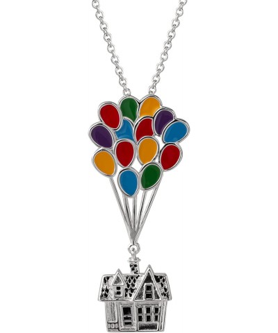 Pixar Up Adventure House Balloon Silver Plated Pendant Necklace, 18 $24.74 Necklaces