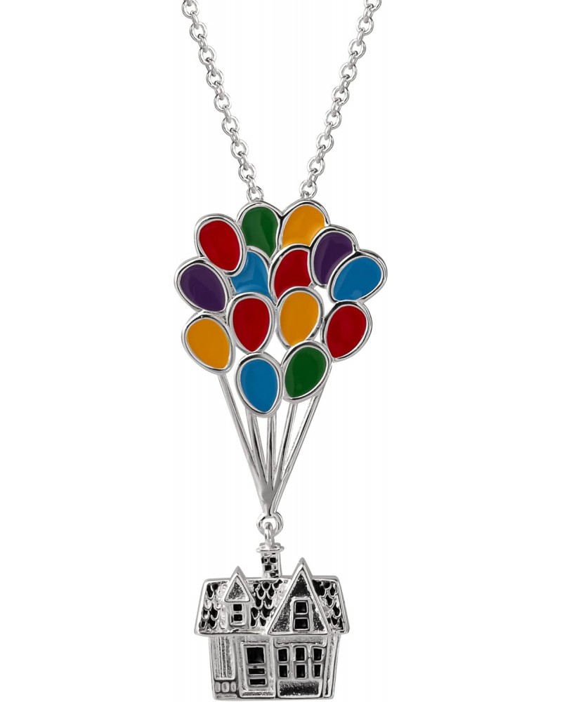 Pixar Up Adventure House Balloon Silver Plated Pendant Necklace, 18 $24.74 Necklaces