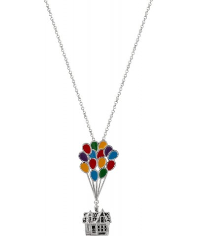 Pixar Up Adventure House Balloon Silver Plated Pendant Necklace, 18 $24.74 Necklaces