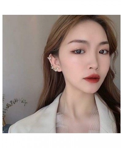 Butterfly Tassel Earrings Silver Cuff Cubic Zirconia Crawler Stud Chain Crystals Earrings Set for Women 1 $7.14 Earrings