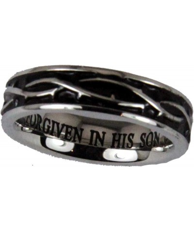 K46 Crown of Thorns Forgiven Ring Christian Forgive Scripture Biblical Forgiveness Wedding Band John 3:16 $16.32 Rings