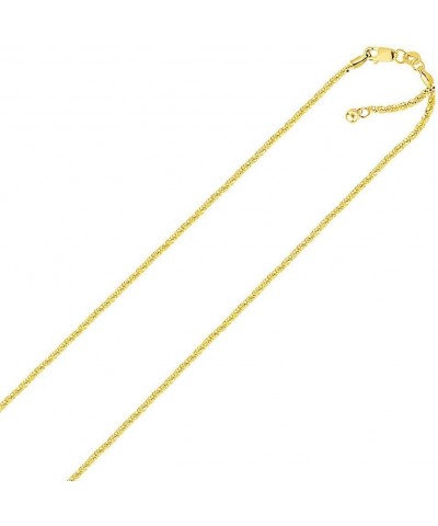 Sterling Silver 1.7MM Adjustable Sparkle Roc Chain Necklace - Thin Adjustable Necklace in 2 colors gold $12.00 Necklaces