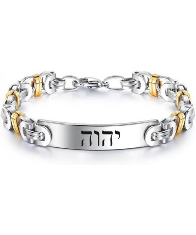 Israelite Jewish Jewelry Jehovah YHVH YHWH Silicone Bracelet Religious Hebrew Bible Christ Name of God Amulet Wristband for A...