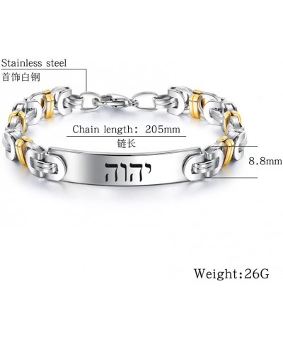 Israelite Jewish Jewelry Jehovah YHVH YHWH Silicone Bracelet Religious Hebrew Bible Christ Name of God Amulet Wristband for A...