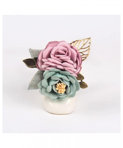 Women's fabric flower brooch fashion coat brooch brooch hairpin head flower dual purpose (Multi-color optional) purple $8.24 ...