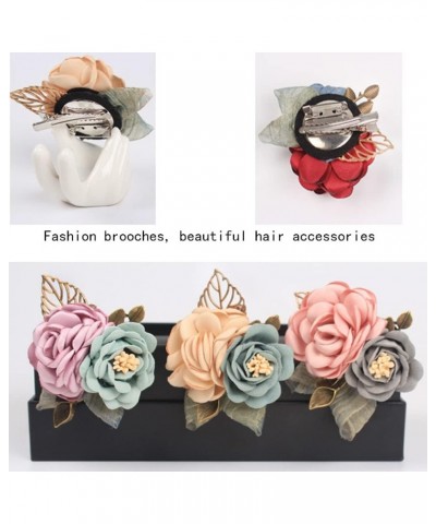 Women's fabric flower brooch fashion coat brooch brooch hairpin head flower dual purpose (Multi-color optional) purple $8.24 ...