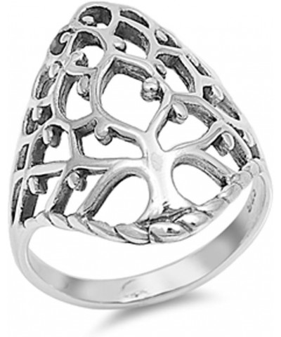 Women's Tree of Life Cutout Fashion Ring New 925 Sterling Silver Band Sizes 5-10 $16.93 Others