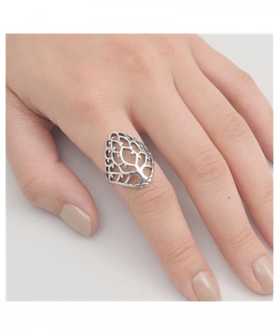 Women's Tree of Life Cutout Fashion Ring New 925 Sterling Silver Band Sizes 5-10 $16.93 Others