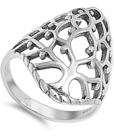 Women's Tree of Life Cutout Fashion Ring New 925 Sterling Silver Band Sizes 5-10 $16.93 Others