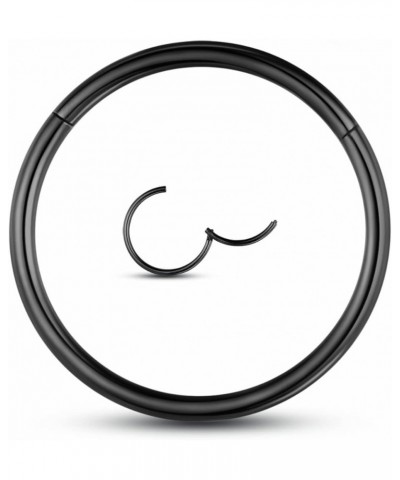 Nose Ring Lip Septum Earring-Clicker: Double/Triple Ring Open Stacked Ring 14G/16G/18G/20G 6mm/8mm/10mm/12mm 316L Surgical St...