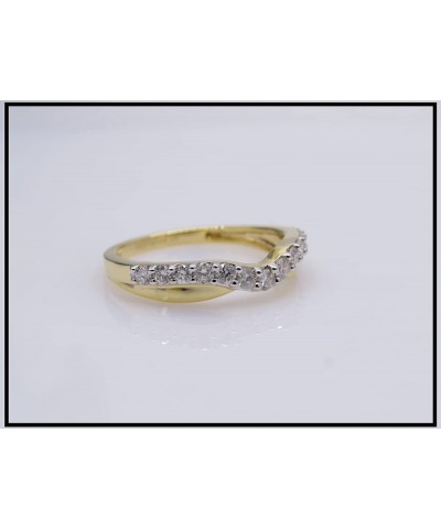 0.55 Carat (ctw) Round White Diamond Contour Wedding Band for Women in 14K Gold 6 Yellow Gold $258.03 Bracelets