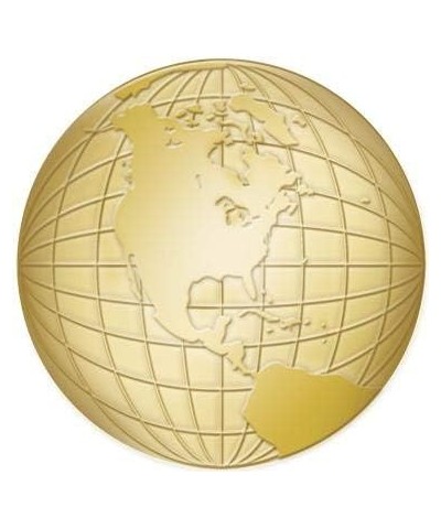 Globe Lapel Pins - 1" 3D Gold Globe Earth Pins 1 Pack 5 $9.90 Brooches & Pins