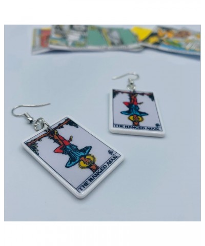 Tarot Jewelry for Women - Tarot Earrings - Zodiac Earrings - Rider Waite Tarot Earrings - Zodiac Earrings - Tarot Card Dangle...