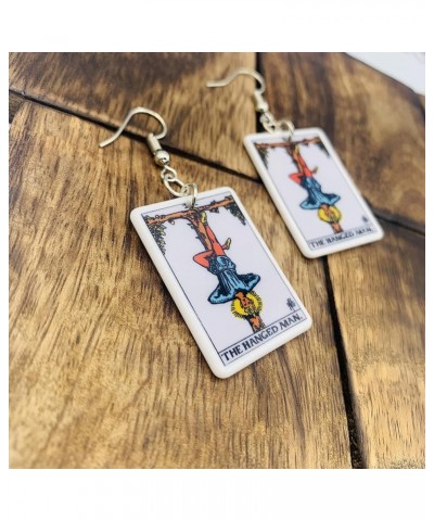 Tarot Jewelry for Women - Tarot Earrings - Zodiac Earrings - Rider Waite Tarot Earrings - Zodiac Earrings - Tarot Card Dangle...