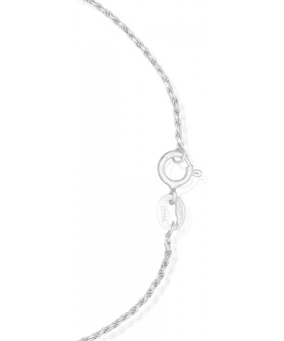 925 Sterling Silver 1mm Italy Rope Chain Anklet for Women Girls, Size 9", 10", 11 Silver - 9 $8.15 Anklets