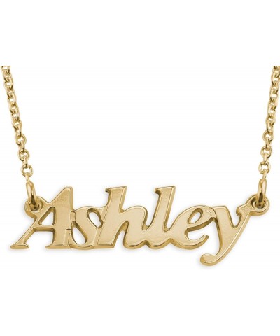 MYKA - Personalized "Small Name” Angel Style Necklace - Custom Nameplate Pendant - Sterling Silver 925 & Gold & Rose Gold Pla...