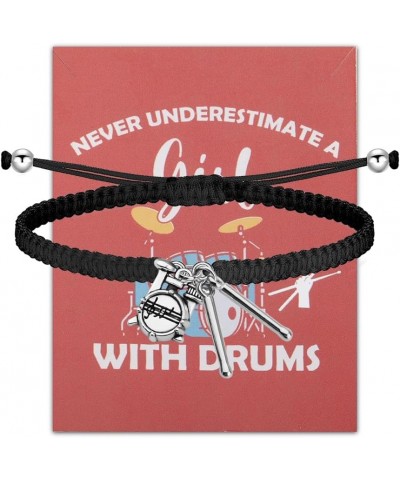 Drummer Gifts Drum Kit and Drumstick Pendant Necklace Drum Player Band Jewelry Music Lovers Bracelet Musician Gift DrummerRop...