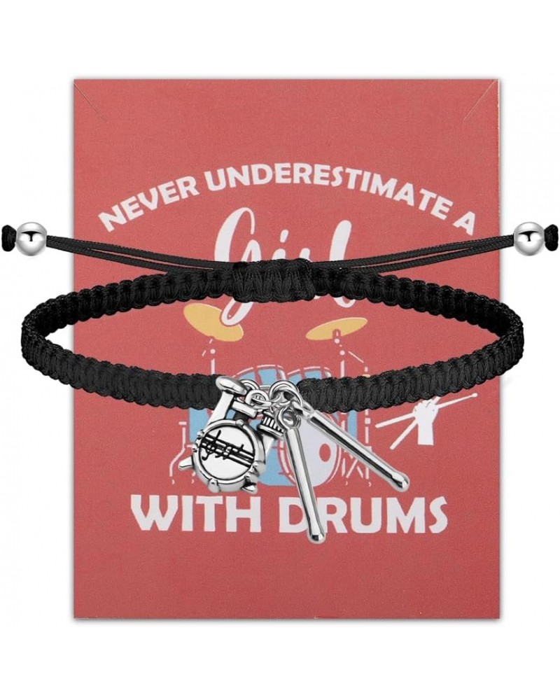 Drummer Gifts Drum Kit and Drumstick Pendant Necklace Drum Player Band Jewelry Music Lovers Bracelet Musician Gift DrummerRop...