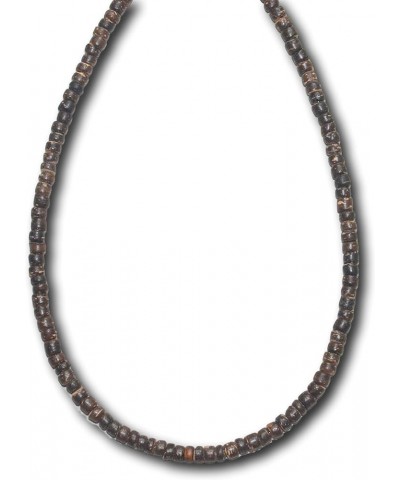 Mens and Womens Real Brown Coconut Beads, Summer Beach Necklace From the Philippines - 5mm (3/16") 16.0 Inches $11.17 Necklaces