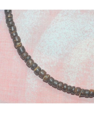 Mens and Womens Real Brown Coconut Beads, Summer Beach Necklace From the Philippines - 5mm (3/16") 16.0 Inches $11.17 Necklaces