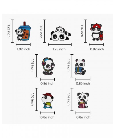 Cute Panda Brooch Pins Set Panda Enamel Lapel Pin Animal Panda Brooch for Women DIY Decoration (BCP Panda) $7.50 Brooches & Pins