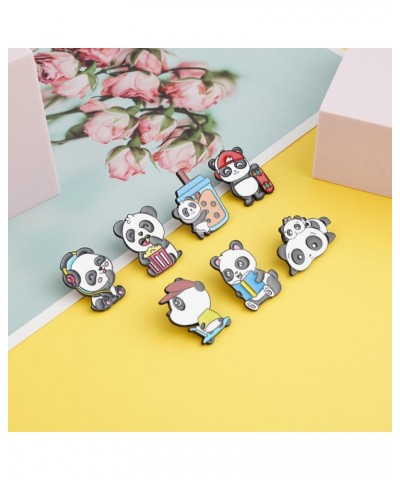 Cute Panda Brooch Pins Set Panda Enamel Lapel Pin Animal Panda Brooch for Women DIY Decoration (BCP Panda) $7.50 Brooches & Pins