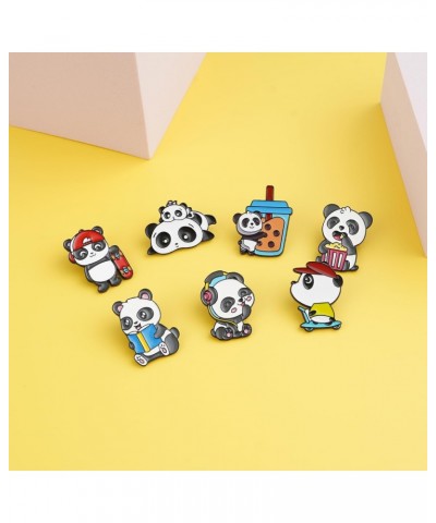 Cute Panda Brooch Pins Set Panda Enamel Lapel Pin Animal Panda Brooch for Women DIY Decoration (BCP Panda) $7.50 Brooches & Pins