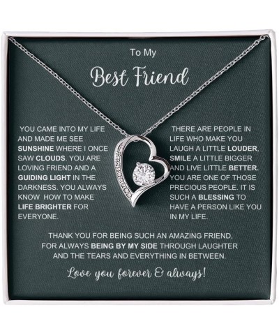 Best Friend Heart Necklace For Girls, Friendship Jewelry For Women Friends, Happy Birthday Necklace Best Friend, Necklace Fri...
