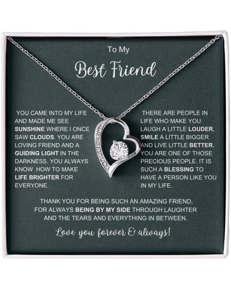 Best Friend Heart Necklace For Girls, Friendship Jewelry For Women Friends, Happy Birthday Necklace Best Friend, Necklace Fri...