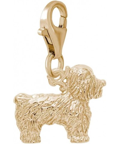 Bichon Frise Charm with Lobster Clasp, Gold Plated Silver $18.60 Bracelets