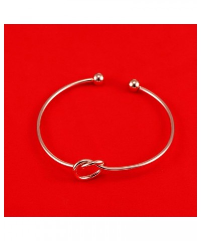 Love Knot Bangle Bracelet Adjustable Tie The Knot Cuff Bangle Bridesmaid Gift Rose Gold $7.79 Bracelets