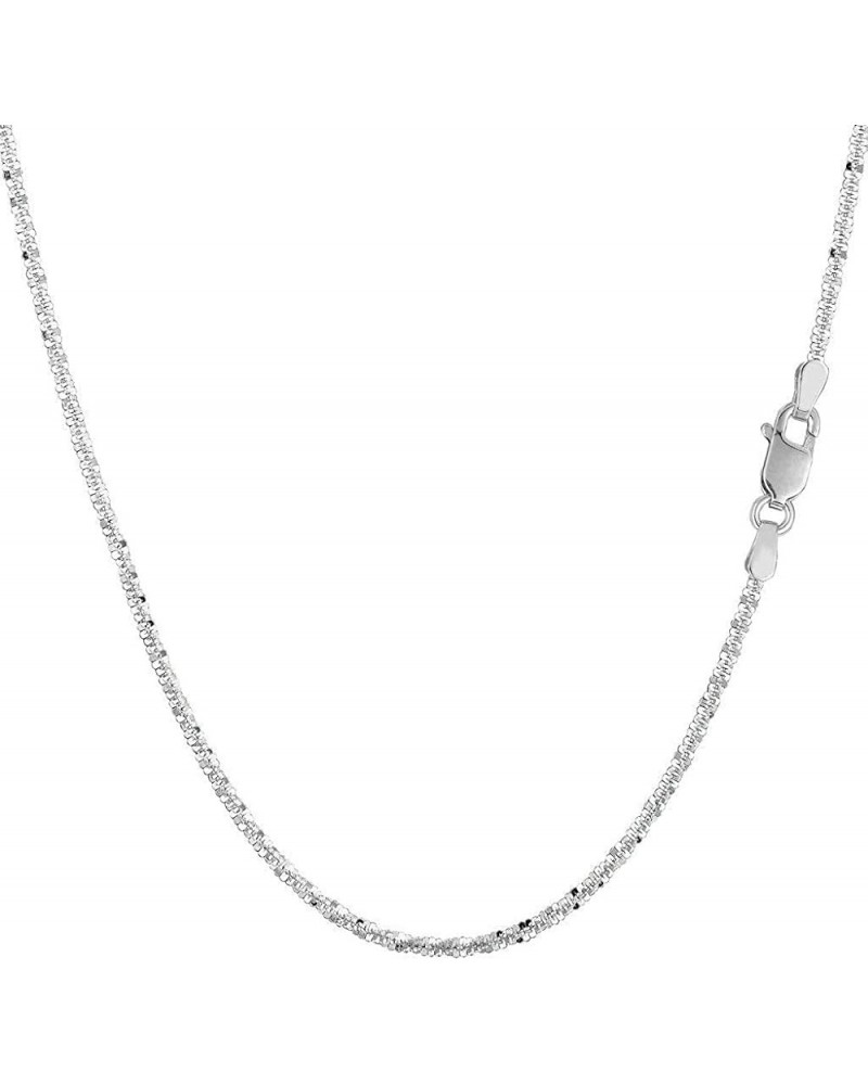 14K Two-Tone Yellow & White Gold or White & Rose Gold or Yellow or White Gold 1.5mm Shiny Diamond-Cut Sparkle Chain Necklace ...