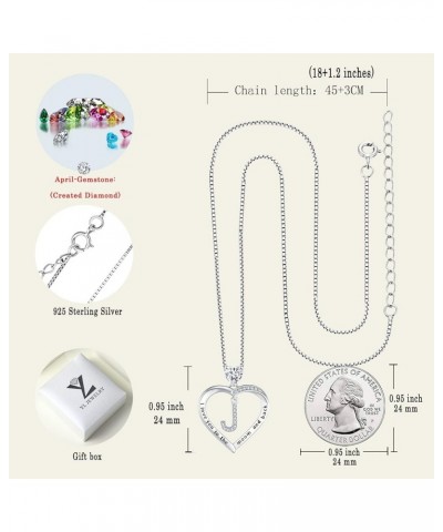 Initial Heart Necklace 925 Sterling Silver Love Cubic Zirconia Letter Pendant A-Z Alphabet Necklace for Women Letter-J $33.79...