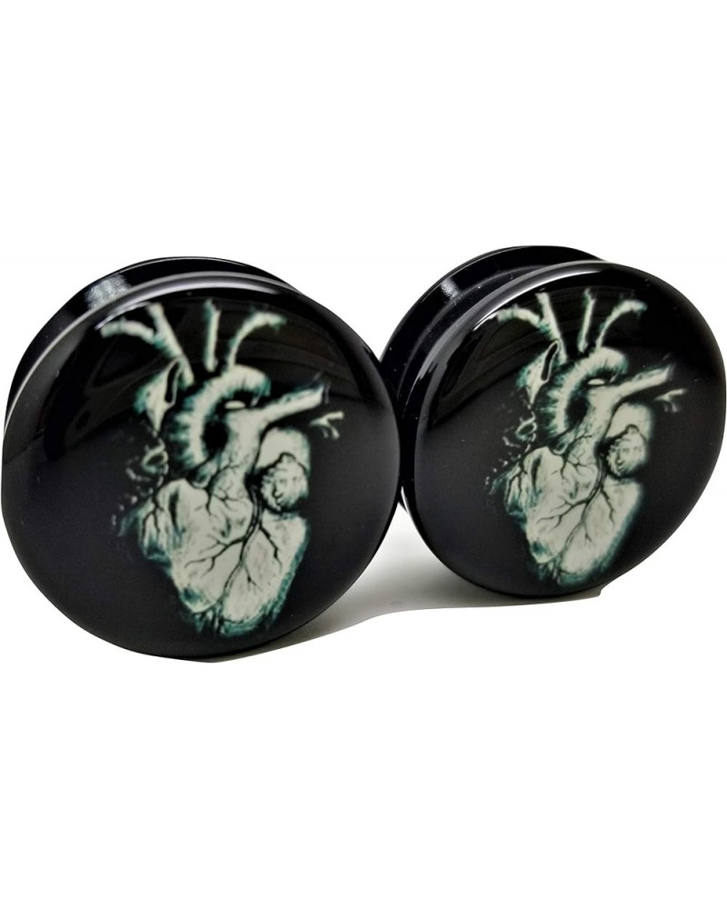 Anatomical Human Heart Ear Plugs - Acrylic Screw-On - 10 Sizes Pair* 2 Gauge (6mm) $9.51 Body Jewelry