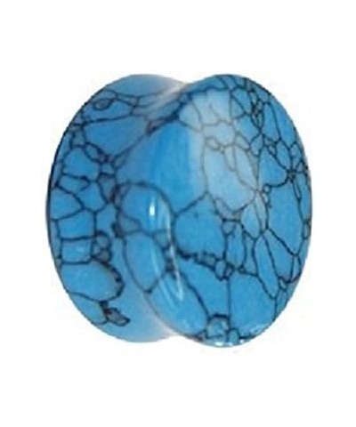 Turquoise Stone Organic Double-sided Flare Gauges / plugs / Tunnels 2 Piece (1 Pair) (B/5/2/30) 1/2" (12mm) $8.24 Body Jewelry