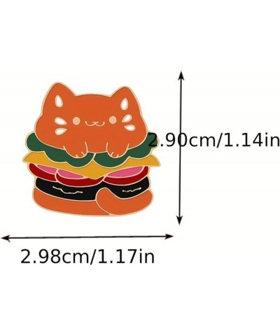 Cute Cat Brooch Pin, Cute meme Cat Cartoon Brooch Pins Enamel Brooches Lapel Pins Badge Women Clothing Bag Decor Burger Cat $...