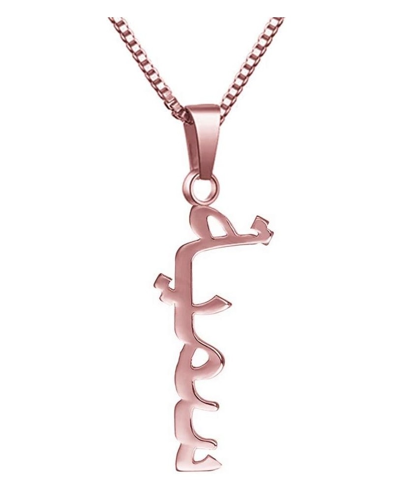 Personalized 925 Sterling Silver Arabic Name Necklace Rose Gold $22.37 Necklaces