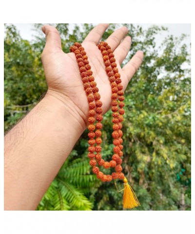 Nepali Rudraksha Mala with Certificate for Wearing and Japa Mala (5 Mukhi Mala, 108 Beads Mala) $16.51 Necklaces