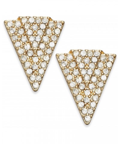 Gold-Tone Crystal Pave Triangle Stud Earrings $7.77 Earrings