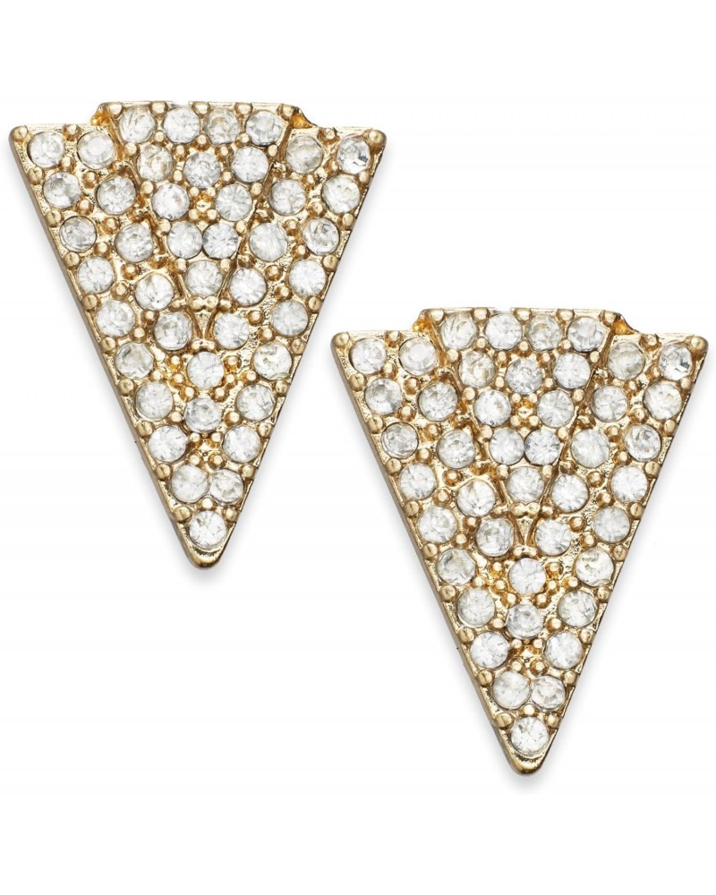 Gold-Tone Crystal Pave Triangle Stud Earrings $7.77 Earrings