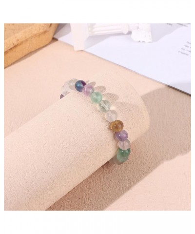 1PCS Healing Crystal Stone Bracelets for Women Men Semi-Precious Gemstone Bracelets 8mm Round Beads Stretch Beaded Bracelet J...