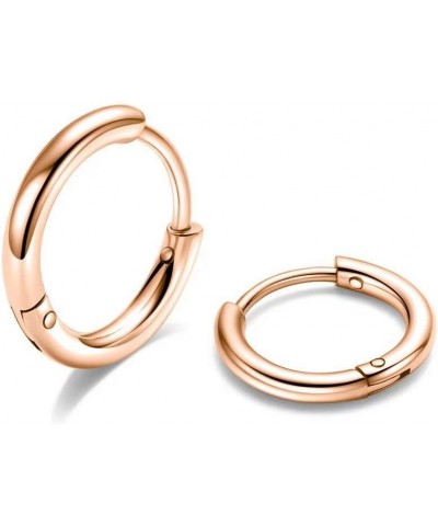 Huggie Hoop Earrings for Women Men - 316L Surgical Stainless Steel 6mm 8mm 10mm Mens Ear Hugging Hoop Earrings for Cartilage ...